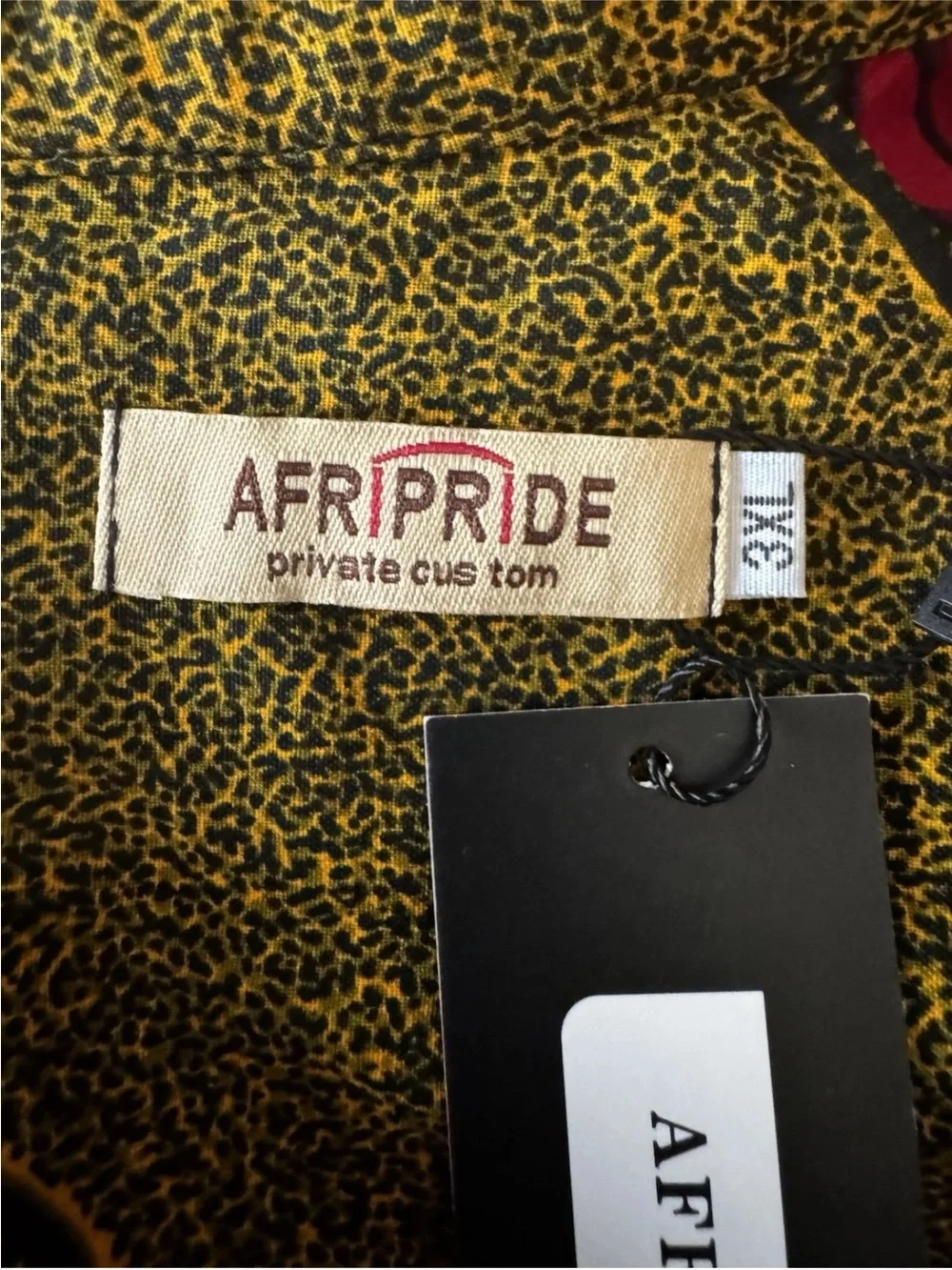 Afripride Ankara African Wax Maxi Dress Kaftan 3XL Gold High Neck Sleeveless New - Picture 5 of 10